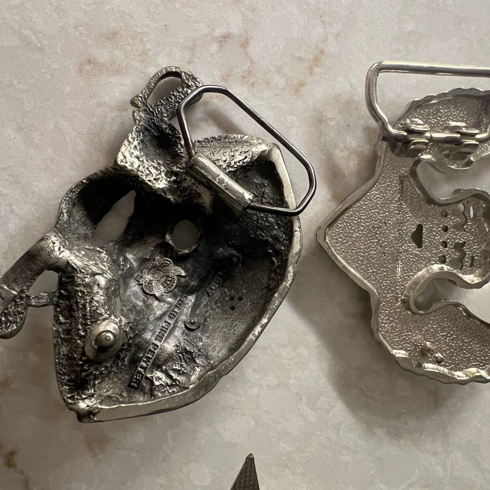 Silver Rhinestone Belt Buckles Set - Picture 5 of 6
